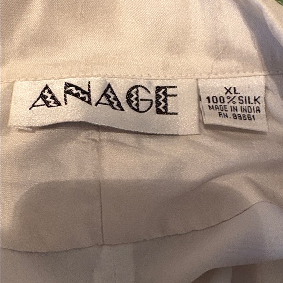 *ANAGE Silk Colorful Swirl Women's Zip Up Jacket Blazer Ribbon Embroidered Retro - Picture 13 of 14